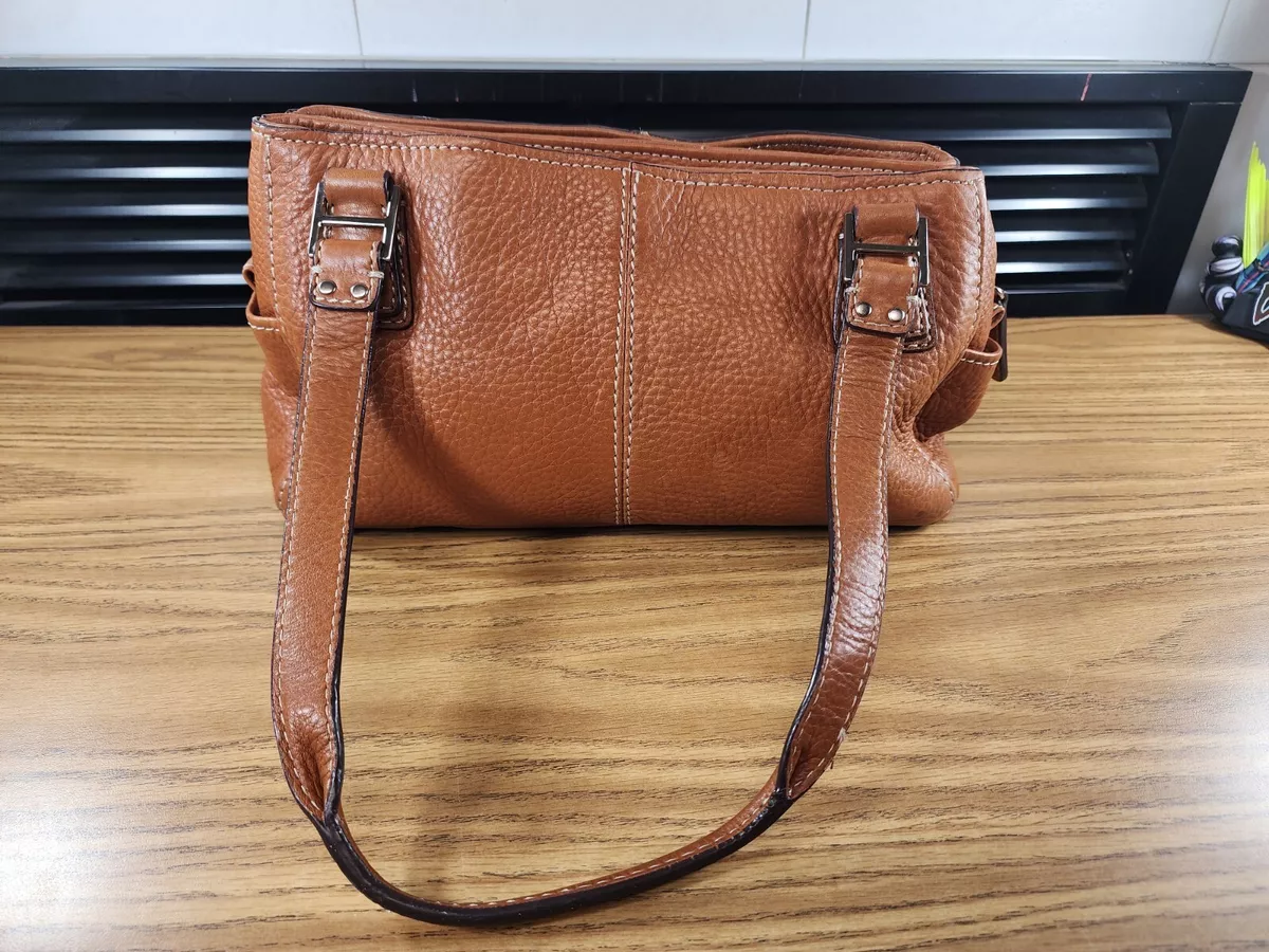 Vintage Fossil 1954 75082 red Leather Purse Handbag rusty