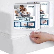 2-Pack Twin Mattress Protector 6-Side Zippered Encasement Box Spring Cover