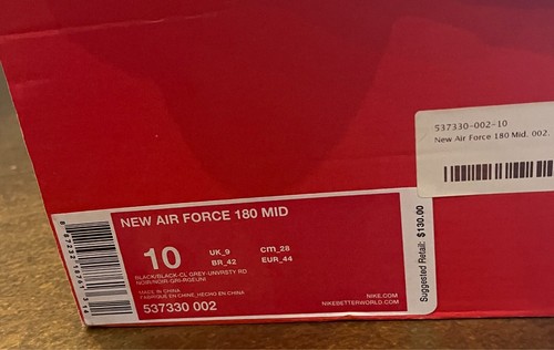 Men's Nike Air Force 180 Mid OG Retro 537330 002✅ Size 10 - Picture 14 of 14