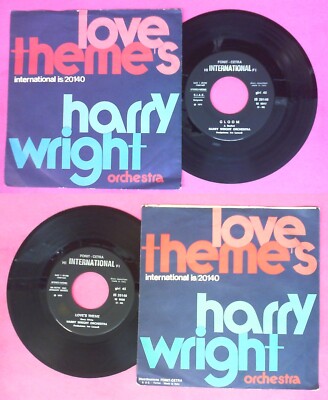 *LP 45 7'' HARRY WRIGHT ORCHESTRA Love theme's Gloom 1974 italy FONIT (QSW1)