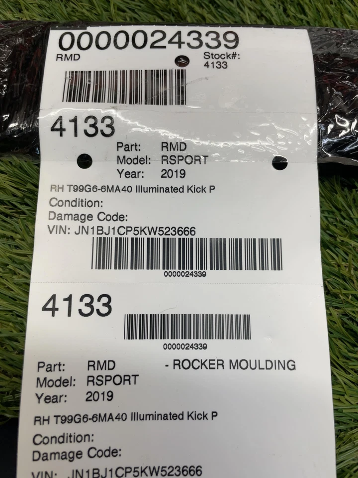 ✅ Nissan Rogue Sport 2019 placas de patada derecha iluminadas N.º de parte: T99g6-6ma40 OEM Foto 4 de 4