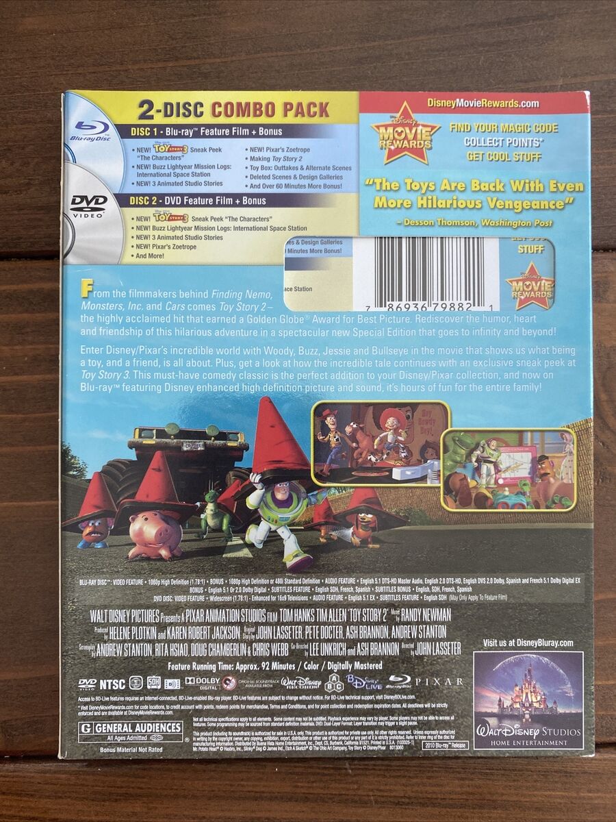 Toy Story 2 (Blu-ray/DVD, 2010, 2-Disc Set, Special Edition Toy Story 2 (Blu-ray/DVD, 2010, 2-Disc Set, Special Edition