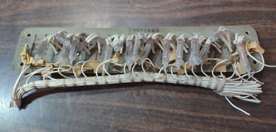 18 each 6977 Amperex Tuning Indicator Tubes on a vintage PCB assembly long leads