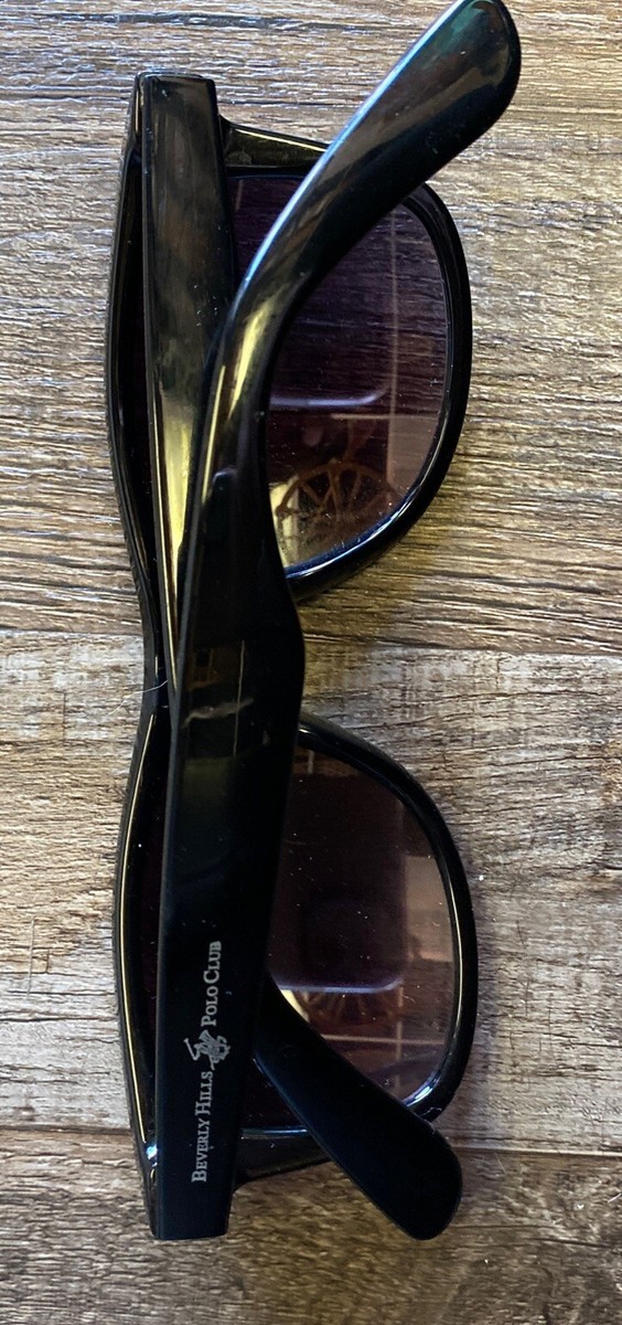 Men's Beverly Hills Polo Club Shiny Black Sunglasses BHM421 Men's Beverly Hills Polo Club Shiny Black Sunglasses BHM421