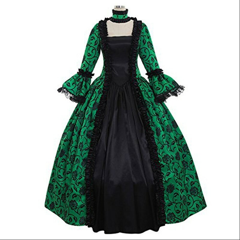 green and black gothic dress Amazon.com: Gothic Steampunk Dress for Women - Halloween Vintage Lace Patchwork Punk Vampire Corset Dress - Witch Masquerade Goth Clothes