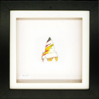 Damien Hirst Original Mini Spin Gemälde. Requiem Rakete #65