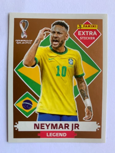 Panini FIFA World Cup Qatar 2022 Extra Stickers BRONZE NEYMAR JR LEGEND
