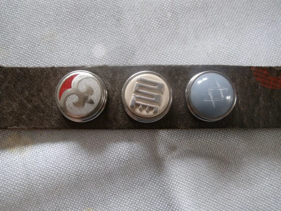 NOOSA Amsterdam Leder Armband braun mit 3 Chunks Gr. S - Bild 2 von 4