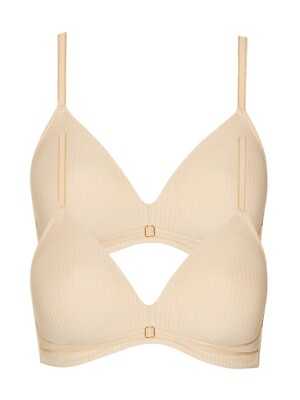 Lisca Laura 020327 2er Pack Schalen BH ohne Bügel in Schwarz oder Vanilla cream