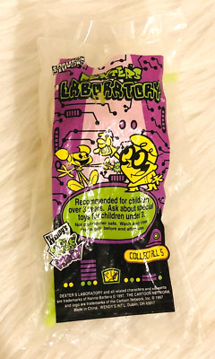 1997 NEW WENDY'S DEXTER'S LABORATORY STRAW TOY NIB UNOPENED VINTAGE