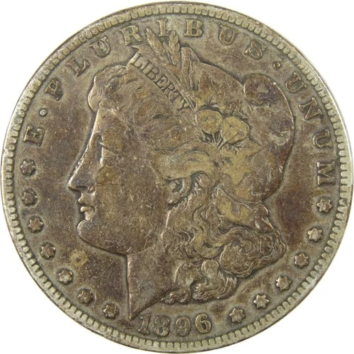 1896 S Morgan Silver Dollar F Fine $1 Coin SKU:I25359
