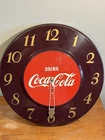 Vintage 1950’s Coca Cola Advertising Wall Mounted Electric Clock 18” Diameter