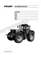 Fendt Favorit 816 818 822 824 Traktor Betriebsanleitung Fgnr 21/00001