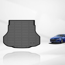 KELCSEECS Cargo Liner for Hyundai Elantra 2021-2025 - Custom Fit Trunk Mat - Bla