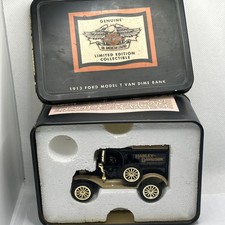Harley Davidson 1913 Ford Model T Van Dime Bank Limited Edition Die Cast Replica