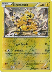 Electabuzz - 29/111 - Common - Reverse Holo LP, English Pokemon Furious Fists