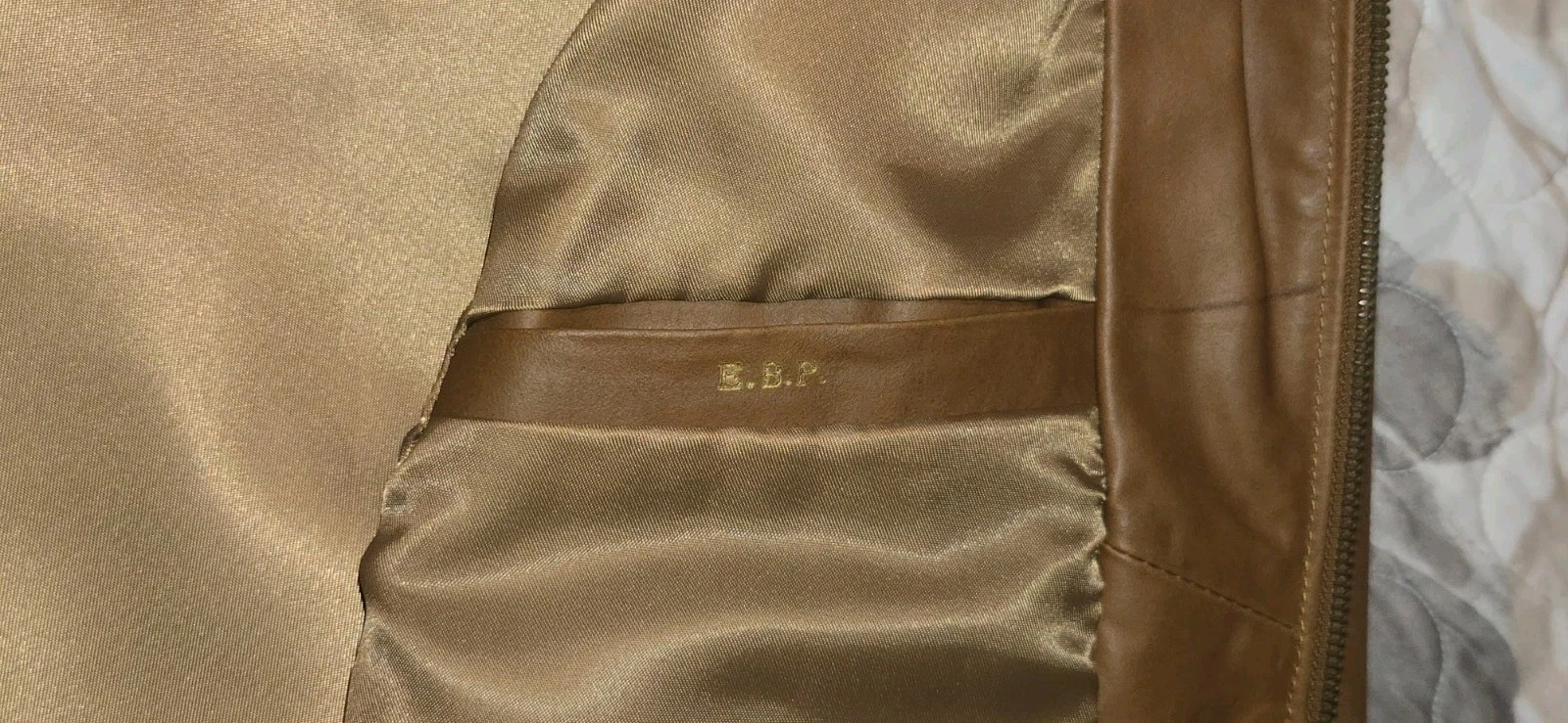 Vintage Italian Leather Jacket Men Euro 52 US 40 Cognac Brown Coat  image 7