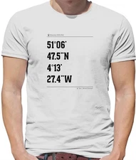 Surfing Coordinates Saunton Sands - Mens T-Shirt - sands Surfer Surf Board