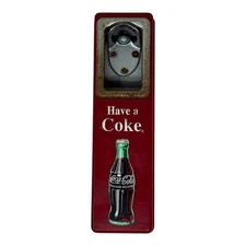 Rustic Nice! Large Coca-Cola 10.75” Wall Mount Bottle Opener/Cap Catcher! 1997