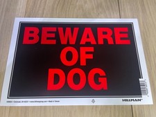 Lot of 6 8 in. x 12 in. Beware of Dog Sign Vinyl