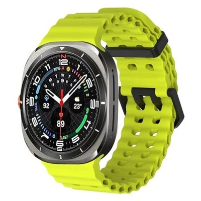 Compatible for Samsung Galaxy Watch 7 Ultra Band 47mm, Soft Fluorescent Yellow