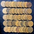 Old Canada Coin Lot - 1937-1952 - KGVI CENTS - FULL ROLL - 50 COINS - Lot #A11