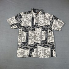 Quicksilver Hawaiian Shirt Mens Large Aztec Southwestern Skate Grunge Streetwear