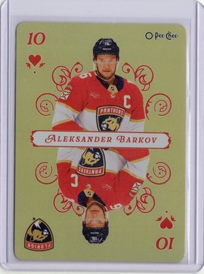 2025-26 O-Pee-Chee Aleksander Barkov 10 Hearts Playing Card Panthers Fire Sale!