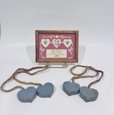 Vintage Peaceful Family Products 3pc Primative Wall Decor True Friends Hearts
