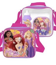 Image of Disney Princesses 3Pc Lunch Set Bag Drink Bottle Sandwich Box kids school bag
