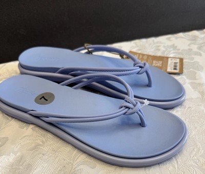 Olukai Size 7 Aka Beach Sandals Flip Flop Slides Comfort Cloud Bluer Resort New 