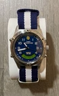 Vintage Timex Men's Expedition Watch New strap & Battery Blue dial Rare!