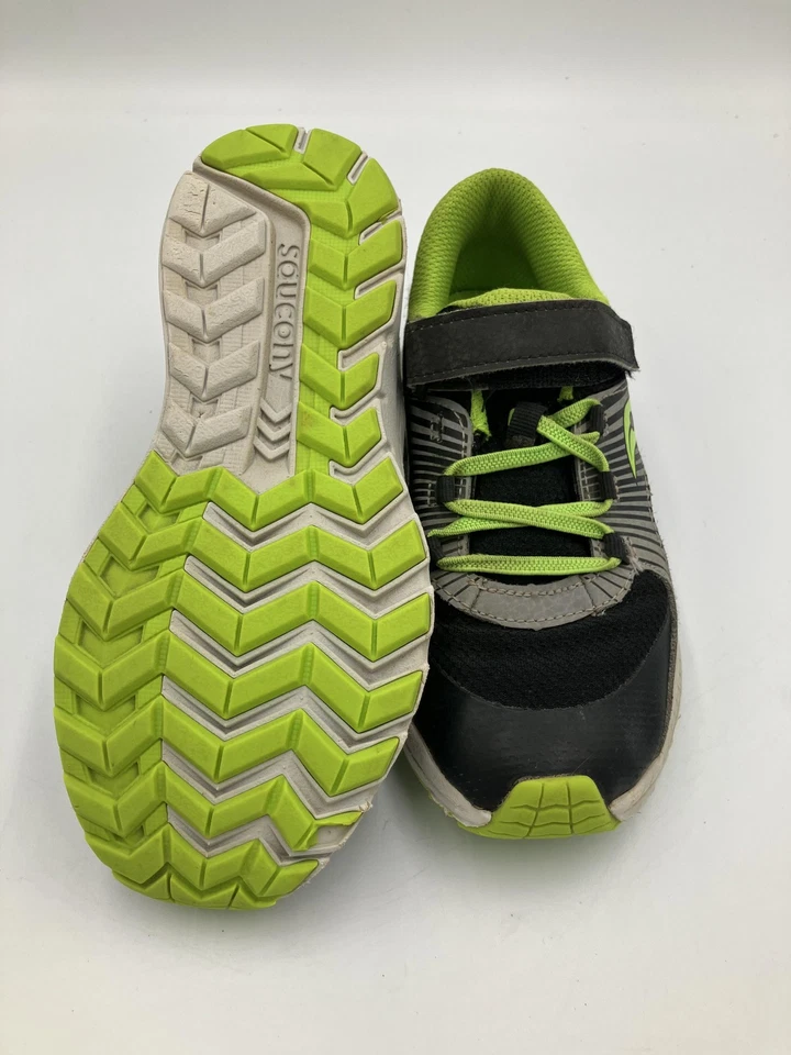 Saucony Velocer A/C Shoes Youth Size 1 Black Green Running Sneakers Athletic - Image 4 of 4