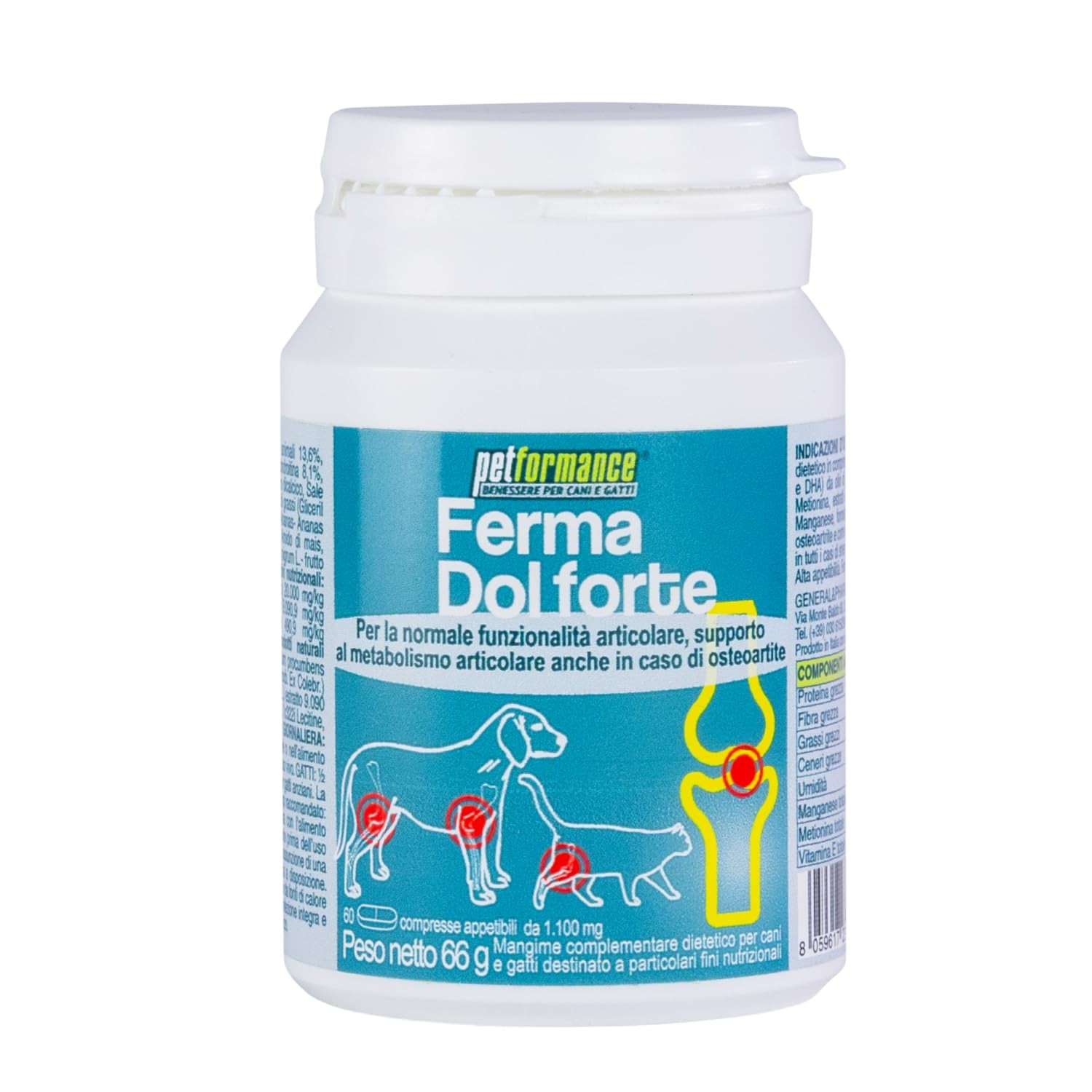 FermaDol Forte 60 Compresse per le Articolazioni del Cane e del Gatto con