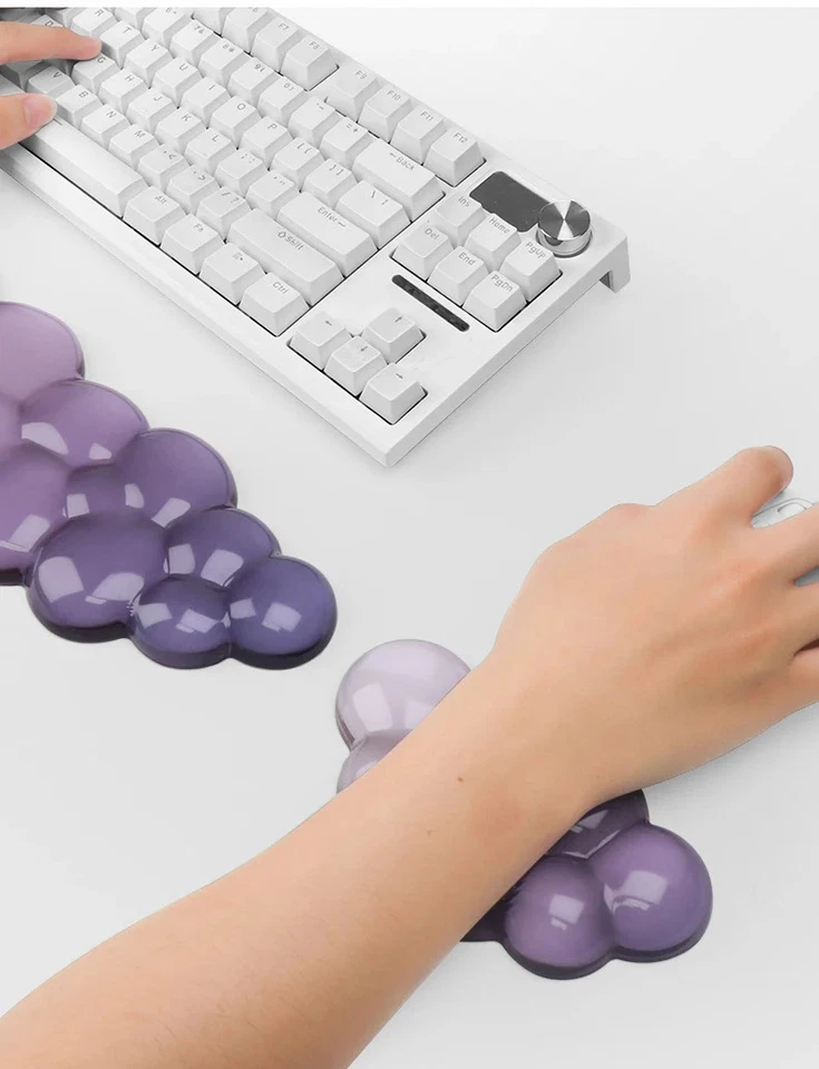 Keyboard & Mouse Wrist Rest Pad Set Gel Support Cushion with Memory Foam Comfort - Image 3 of 4