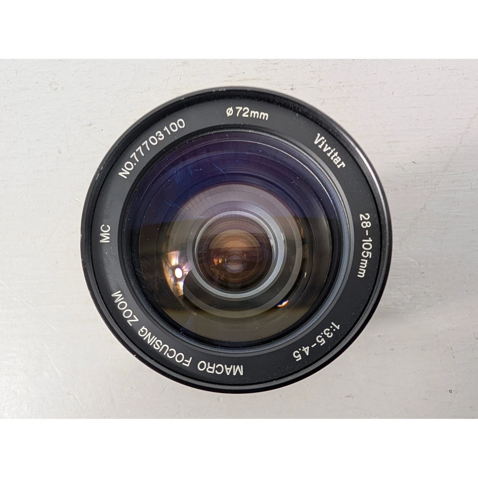 Vivitar 28-105mm f/3.5-4.5 Macro Focusing Zoom Lens 72mm Camera Photography - Image 2 of 4