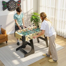 Calcio Balilla Pieghevole con Segnapunti 118x107.5x78 cm Verde e Legno DecHome