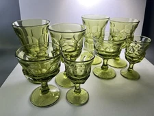 Fostoria Argus Green 4-Piece Place Setting for 2 - Henry Ford Museum - MINTY