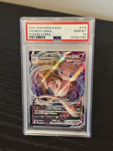 2021 Pokemon SWSH #114 FA Mew VMAX Fusion Strike PSA 10