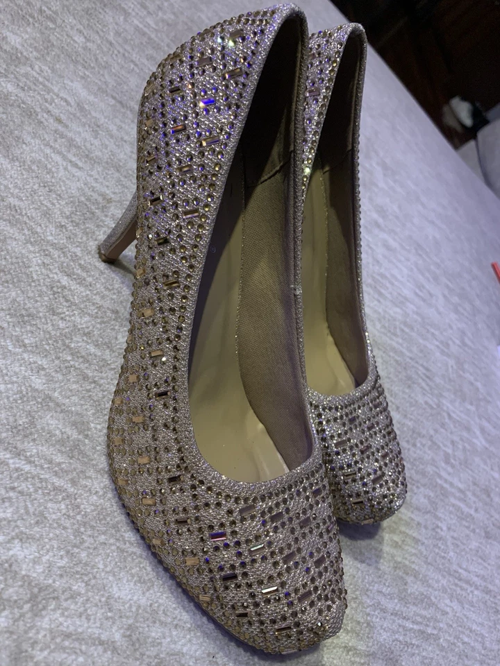 Tacones Delicacy Gold Glitter talla 10 Foto 2 de 4