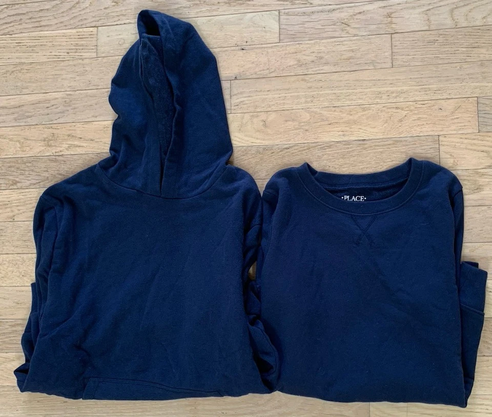 Children's Place Girls Sudadera Azul Marino y Sudadera Uniforme Lote de 2 Talla XXL (16) Foto 2 de 4