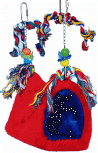Parred Bird Hideout Plush Tent with Toys Parred Bird Hideout Plush Tent with Toys