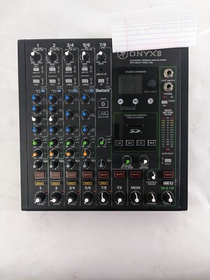 Mackie Onyx8, 8-Channel Premium Analog DJ Mixer with Multitrack USB