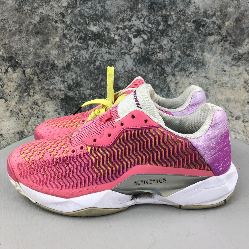 Zapatillas Dunlop Unisex 7.5M 8.5W Sports Activector Rosa Amarillo Púrpura Blanco Foto 3 de 4