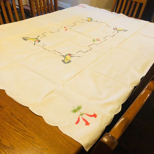 Kolibri Floral 52 x 72 in bestickt rechteckig Tischdecke mit 4 Servietten - Bild 4 von 20