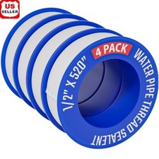 4 Rolls PTFE Teflon Tape Heavy Duty Plumbing Thread Seal Leak Proof Pipe Sealant