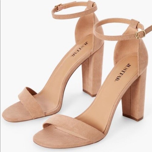 nude block heel sandals