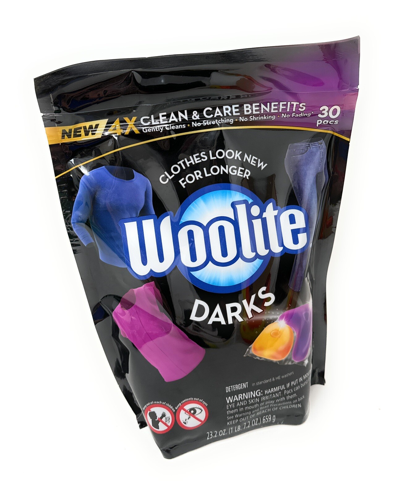 Woolite Darks Pacs Laundry Detergent Pacs 30 Count for Standard and HE