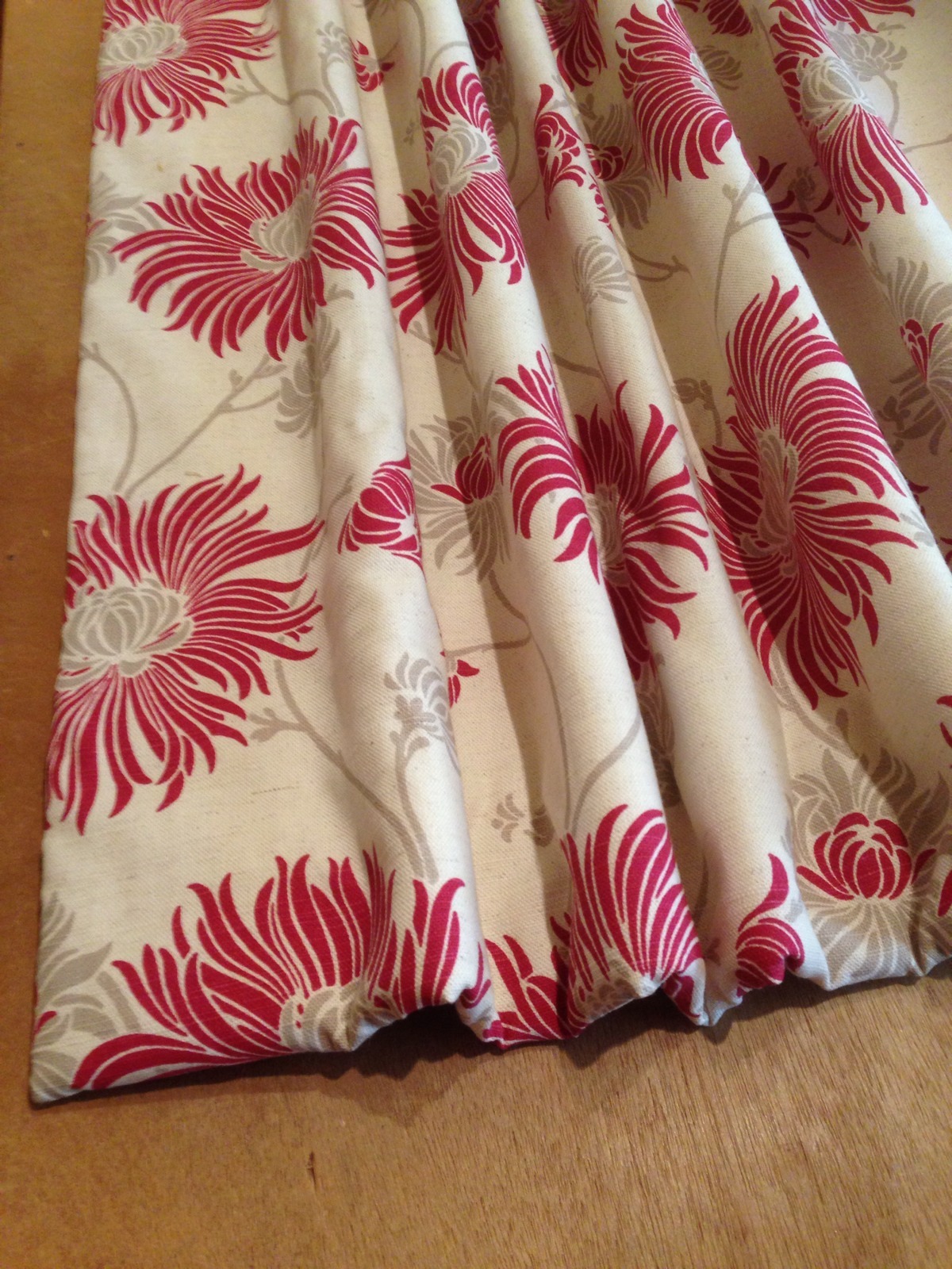 Laura Ashley Kimono Cranberry 3402214 Interlined Curtains Made To