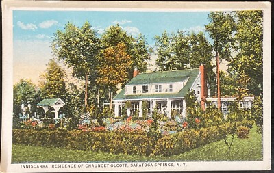 SARATOGA SPRINGS, NY. C.1925 PC.(M31)~INNISCARRA, HOME OF CHAUNCY OLCOTT